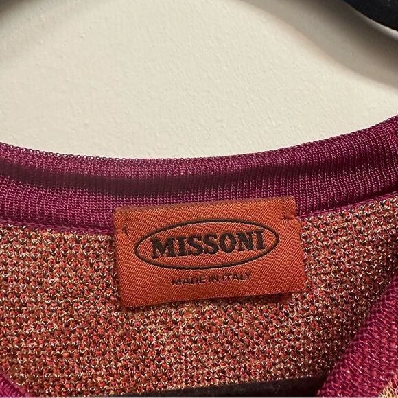 MISSONI Cardigan Women Size Medium Wool Blend Floral Boho Office - Picture 4 of 10